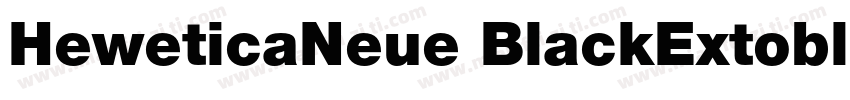 HeweticaNeue BlackExtobl字体转换
